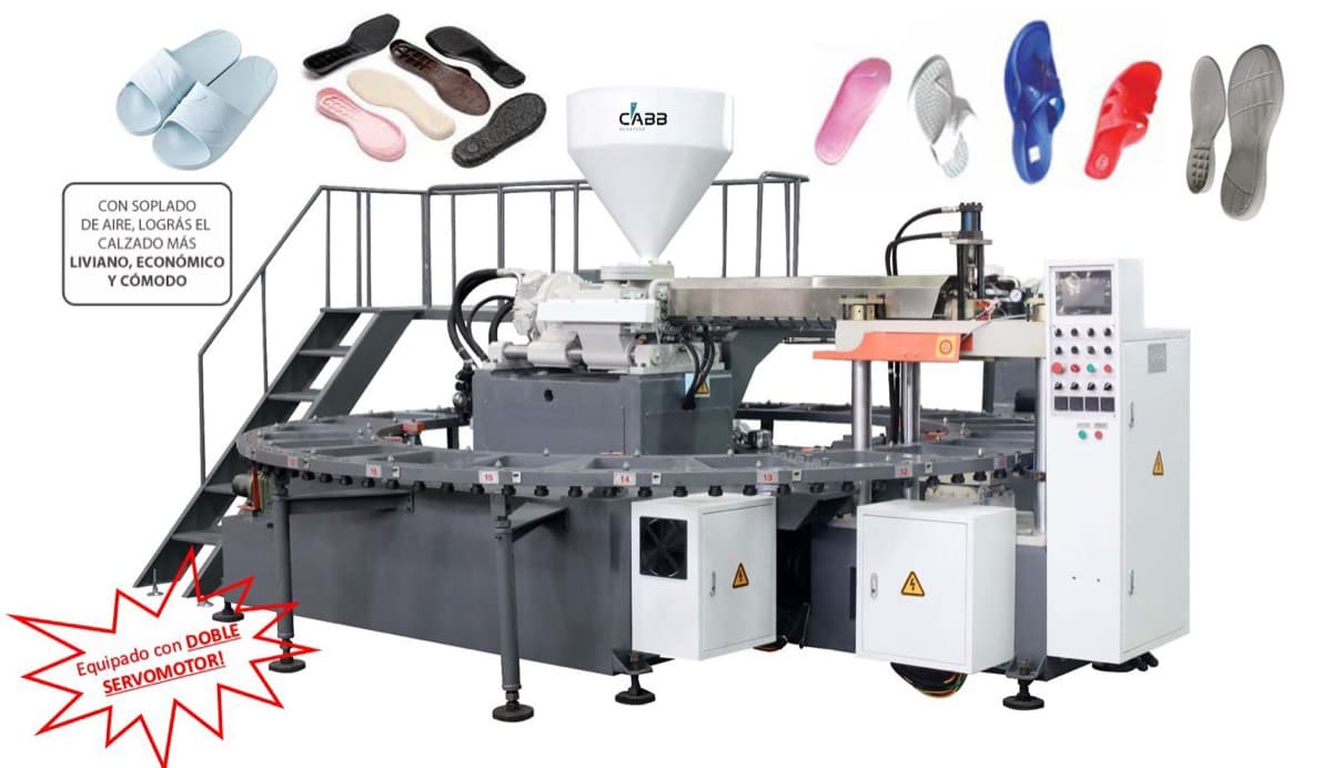 Inyectora rotativa calesita de PVC, espanso, TPR y TR — equipo comercializado por CABB Plastics, foto 2